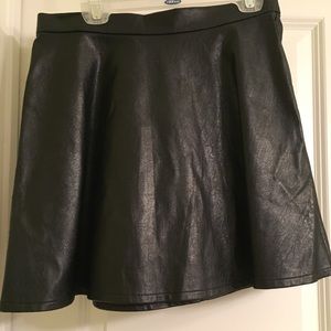 Leather skater skirt